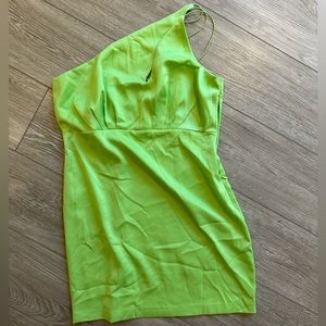 Lime Green Fabrik Mini Dress